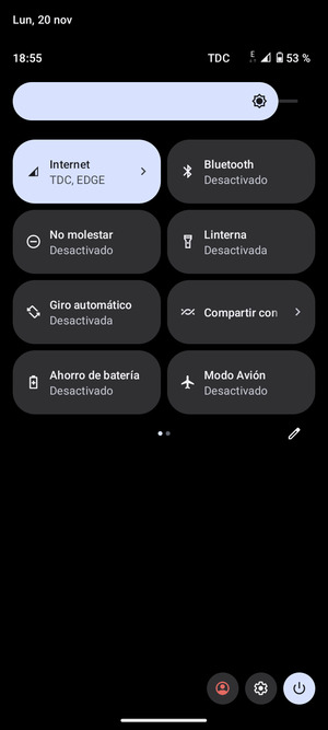 Ajuste el brillo al nivel requerido
