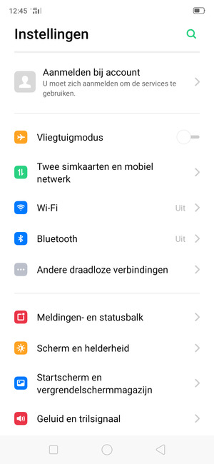 Selecteer Twee simkaarten en mobiel netwerk