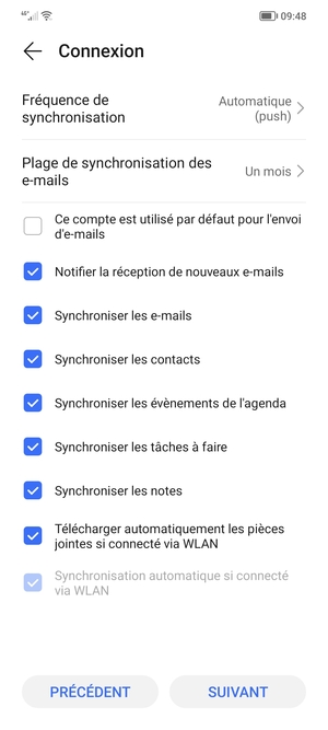 Sélectionnez SUIVANT
