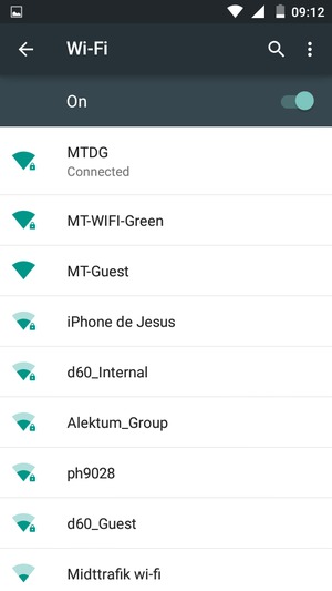 You are now connected to the Wi-Fi network