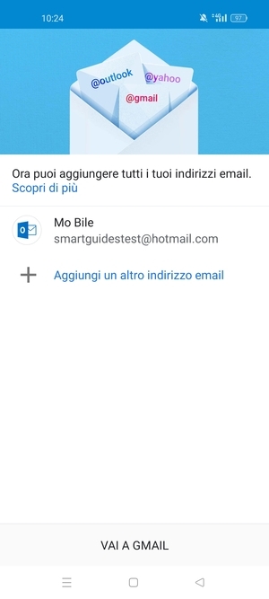 Seleziona VAI A GMAIL