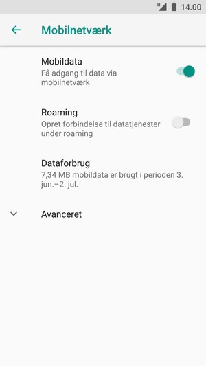 Vælg Avanceret