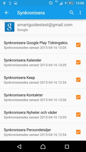 Tryck på Meny-knappen