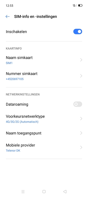 Selecteer Naam toegangspunt