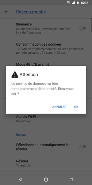 Sélectionnez OK