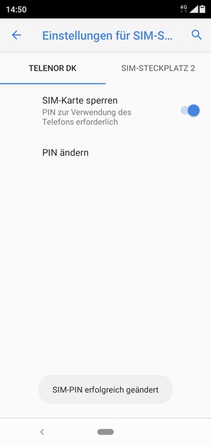 Ihre SIM-PIN wurde geändert