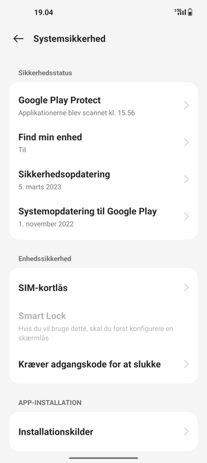 Vælg Sikkerhedsopdatering