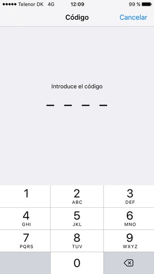 Introduzca su clave de acceso para el bloqueo del teléfono si éste ya está activado en su teléfono