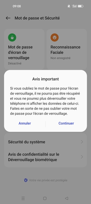 Sélectionnez Continuer