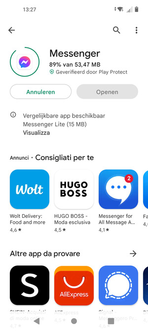 Wacht tot het installatieproces beëindigd is