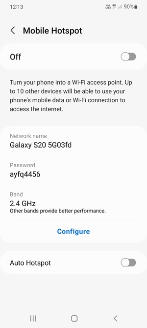 Turn on Mobile Hotspot