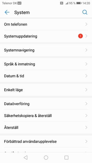Välj Systemuppdatering