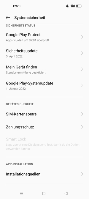 Wählen Sie  SIM-Kartensperre