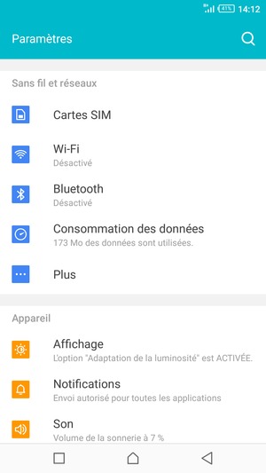 Sélectionnez Plus