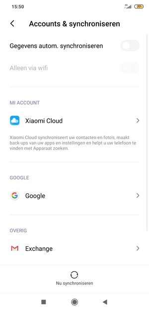 Selecteer Google