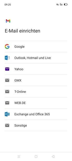 Wählen Sie Exchange und Office 365
