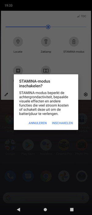 Selecteer INSCHAKELEN