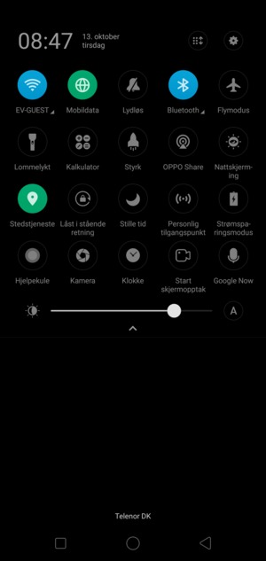 Slå av Wi-Fi og Bluetooth