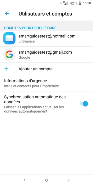 Sélectionnez votre compte Google