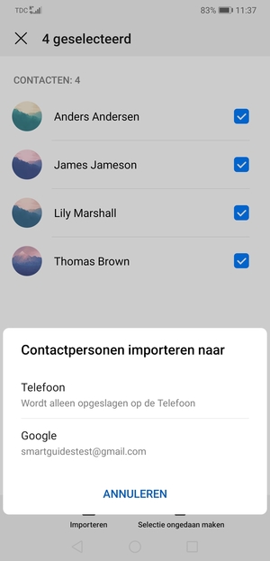 Selecteer uw Google-account
