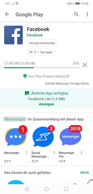 Warten Sie, bis der Installationsprozess  beendet ist