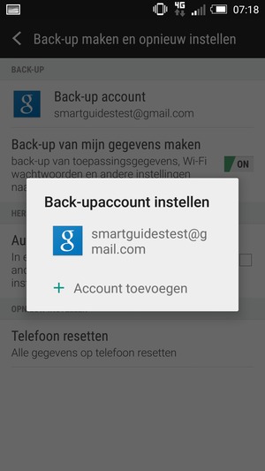 Selecteer uw Google-account
