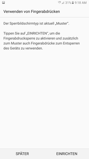 Wählen Sie SPÄTER