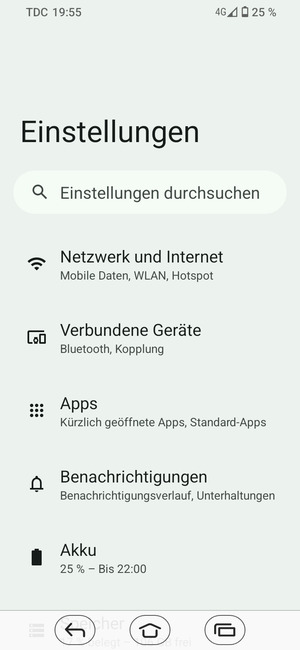 Wählen Sie Netzwerk und Internet