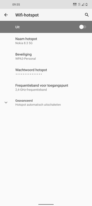 Schakel Wifi-hotspot in