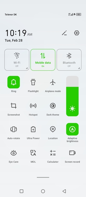 Turn on Adaptive brightness