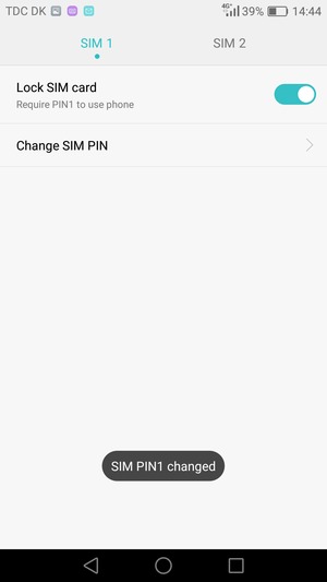 Your SIM PIN has been changed