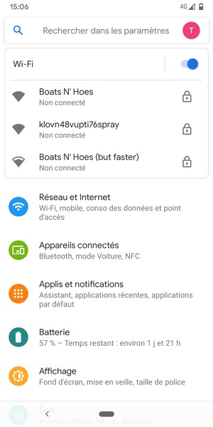 Sélectionnez le réseau sans fil auquel vous souhaitez vous connecter