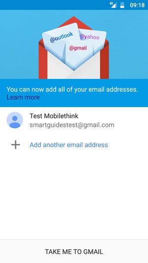 Select TAKE ME TO GMAIL
