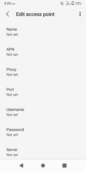 Enter Internet information