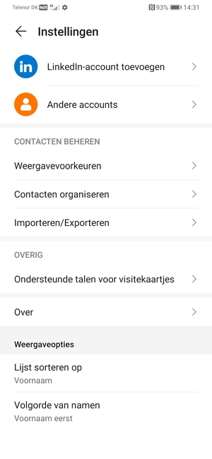 Selecteer Importeren/Exporteren