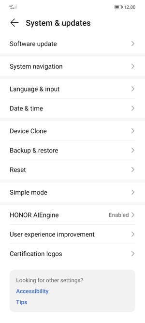 Select Software update