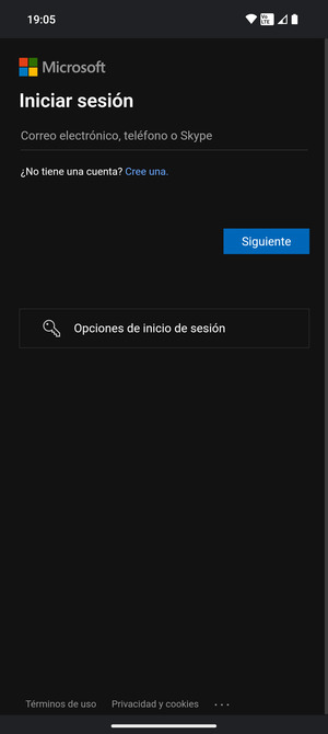 Introduzca su Dirección de correo electrónico y seleccione Siguiente