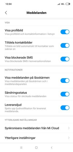 Välj Ytterligare inställningar