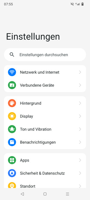 Wählen Sie Netzwerk und Internet