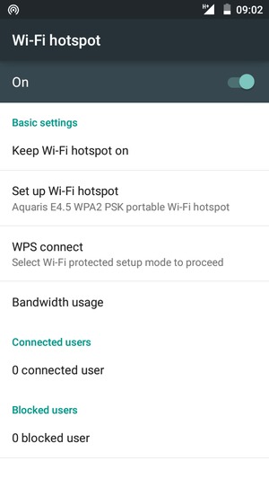 Your phone is now set up for use as a modem