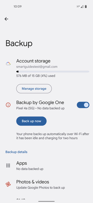 Select Account storage