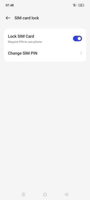 Select Change SIM PIN