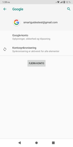 Vælg Kontosynkronisering