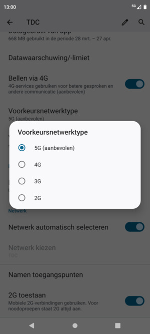 Selecteer uw voorkeursoptie