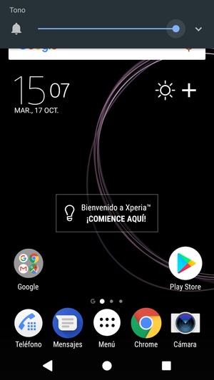 Continúe presionando para ajustar el volumen hasta el nivel requerido
