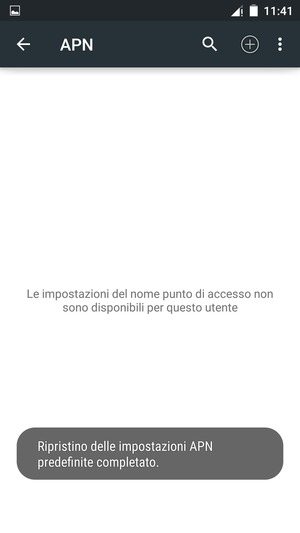 Seleziona Nuovo APN