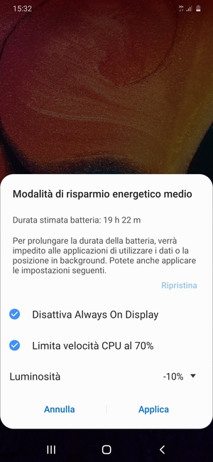Seleziona Applica