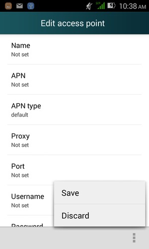 Select the Menu button and select Save