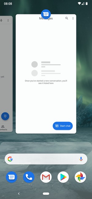 Swipe apps up to close them