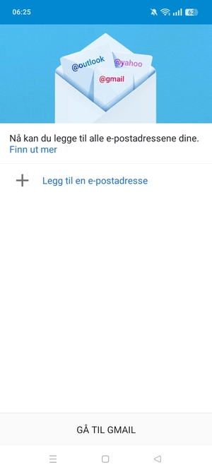 Velg Legg til en e-postadresse